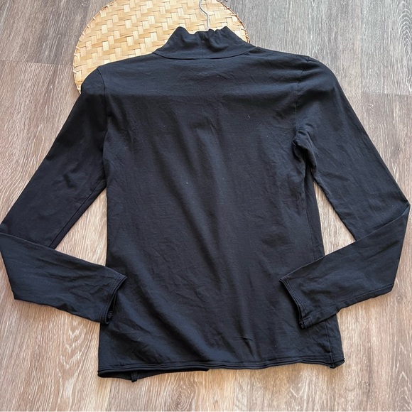 Anthropologie black mock neck turtleneck top long sleeve - Picture 7 of 7